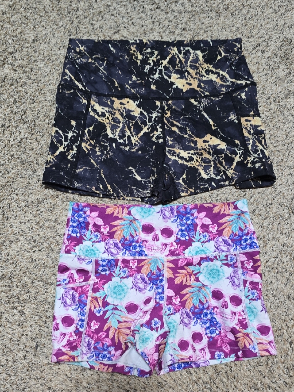 Constantly Varied Gear Skull Floral Active + Gold Marble Bundle